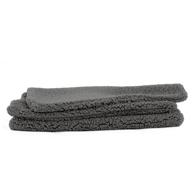 Reafort Ultra Soft Sherpa Body Pillow Cover/Case with Zipper Closure 21"x54" (21"x54" Body Pillow Cover,Charcoal Grey) - Image 3